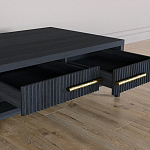 Кофейный стол Primo с двумя ящиками Черный дуб варинант исполнения - 7 | Loft Concept в Липецке