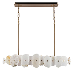 Подвесной светильник с фигурными элементами из белого алебастра Cryptocrystalline Stone варинант исполнения - 1 | Loft Concept в Липецке