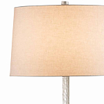 Торшер с тканевым абажуром на серебряном фактурном каркасе Thin Fakutra варинант исполнения - 1 | Loft Concept в Липецке