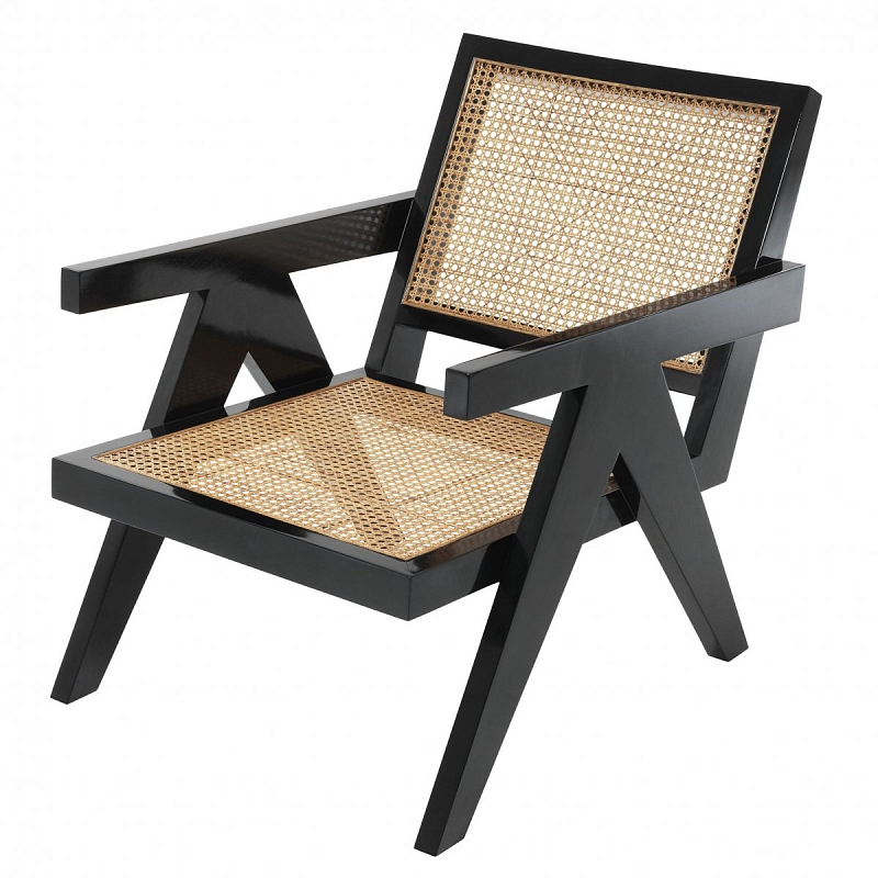 Кресло Eichholtz Chair Adagio Черный Бежевый Кресло Eichholtz Chair Adagio Черный Бежевый в Липецке | Loft Concept