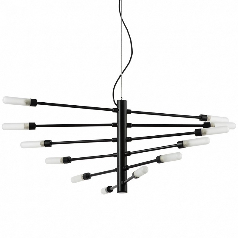Люстра Gradenigo Chandelier 12 Черный Белый Люстра Gradenigo Chandelier 12 Черный Белый в Липецке | Loft Concept
