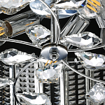 Люстра круглая на цепи цвета хром с прозрачными рельефными хрустальными пластинами Textured Glass Chandelier варинант исполнения - 9 | Loft Concept в Липецке