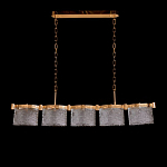 Люстра линейная с текстурными овальными абажурами Splendor Palace Style варинант исполнения - 2 | Loft Concept в Липецке