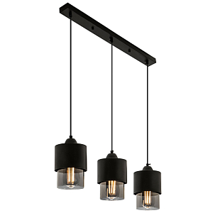 Подвесной светильник с 3-мя плафонами из дымчатого стекла Volta Flos Trio Hanging Lamp