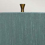 Настольная лампа с коническим дымчато-зелёным абажуром из искусственного шёлка Quintiesse варинант исполнения - 4 | Loft Concept в Липецке