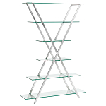 Стеллаж со стеклянными полками на стальном каркасе X-ray варинант исполнения - 1 | Loft Concept в Липецке