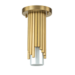 Потолочный светильник латунного цвета с цилиндрическим белым матовым плафоном Elstead Lighting варинант исполнения - 8 | Loft Concept в Липецке