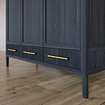 Большой Шкаф Primo Черный дуб с 3 дверьми и 3 выдвижными ящиками варинант исполнения - 6 | Loft Concept в Липецке