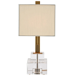 Настольная лампа прямоугольная на прозрачном основании Charm and Luxury варинант исполнения - 3 | Loft Concept в Липецке