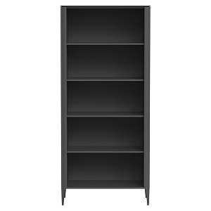 Стеллаж прямой темно-серый с открытыми полками Type 