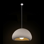 Подвесной светильник с куполообразным белым фактурным абажуром Sergey Makhno варинант исполнения - 3 | Loft Concept в Липецке