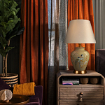 Настольная лампа бежевая с изображением птиц Slip Away варинант исполнения - 5 | Loft Concept в Липецке