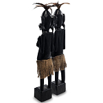 Комплект из 2-х деревянных статуэток Asmat Wooden Statuettes Black варинант исполнения - 2 | Loft Concept в Липецке