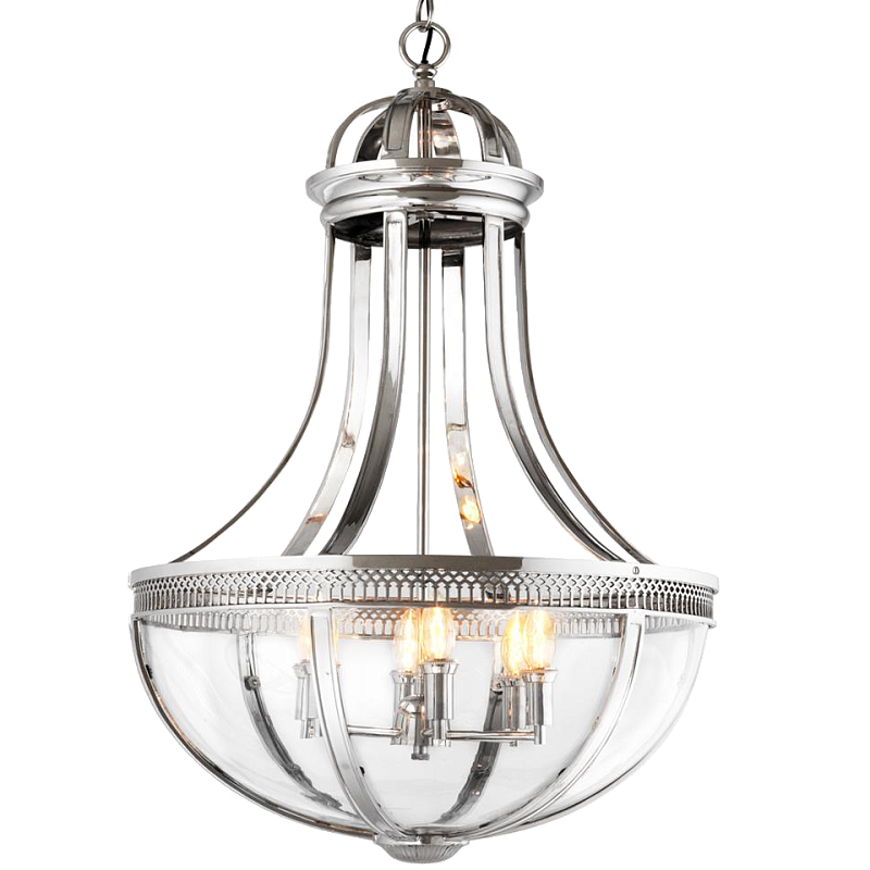 Люстра Lantern Capitol Hill L Nickel Никель Прозрачный (Transparent) в Липецке | Loft Concept 