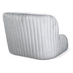 Барный стул со спинкой и подлокотниками на 4-х деревянных ножках Серый Велюр Ava Charm варинант исполнения - 3 | Loft Concept в Липецке