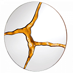 Зеркало кругле с декоративной золотой вставкой Golden Tree варинант исполнения - 1 | Loft Concept в Липецке