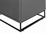 Шкаф-витрина цвета графит с полками и стеклянной дверью Strict Lines варинант исполнения - 5 | Loft Concept в Липецке