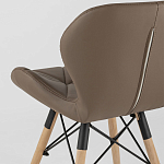 Стул с коричневым сиденьем из экокожи JEROEN варинант исполнения - 6 | Loft Concept в Липецке