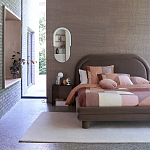 Зеркало овальное Curved Furniture бежевое варинант исполнения - 4 | Loft Concept в Липецке