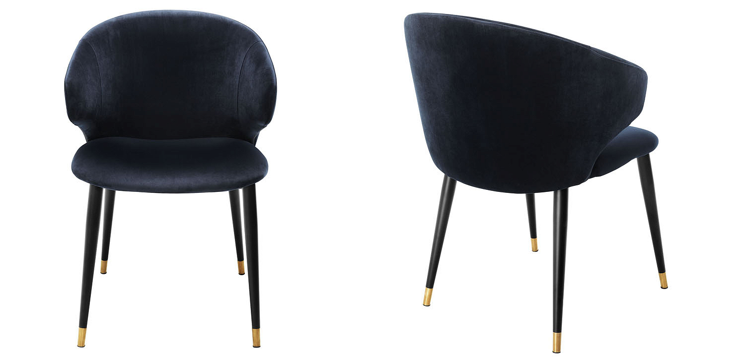 Стул Eichholtz DINING CHAIR VOLANTE blue Стул Eichholtz DINING CHAIR VOLANTE blue - Loft-Concept в Липецке