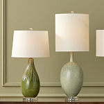 Настольная лампа зеленая грушевидной формы Rich Green Glaze варинант исполнения - 4 | Loft Concept в Липецке