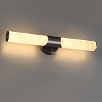 Бра с вытянутым цилиндрическим плафоном из белого алебастра на круглом основании Темная Латунь Cryptocrystalline Stone варинант исполнения - 2 | Loft Concept в Липецке