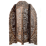 Ширма с  орнаментом ручная резьба Indian Antique Furniture варинант исполнения - 1 | Loft Concept в Липецке