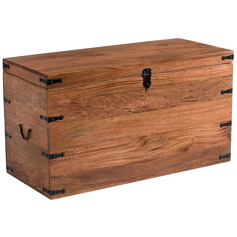 Деревянный сундук из массива манго Mango Wooden Chest Brown Коричневый Деревянный сундук из массива манго Mango Wooden Chest Brown Коричневый в Липецке | Loft Concept
