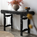 Черная резная консоль в Китайском стиле из массива Black Dragon Console варинант исполнения - 2 | Loft Concept в Липецке