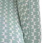 Кресло светло-бирюзовое с принтом Pauley Light Turquoise Armchair варинант исполнения - 5 | Loft Concept в Липецке