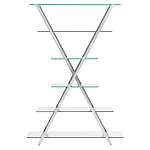 Стеллаж со стеклянными полками на стальном каркасе X-ray варинант исполнения - 2 | Loft Concept в Липецке