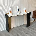 Консоль прямоугольная с основанием чёрного и золотого цвета Wrap варинант исполнения - 2 | Loft Concept в Липецке