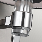 Бра цвета хром с белым цилиндрическим стеклянным плафоном Feiss варинант исполнения - 4 | Loft Concept в Липецке