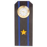 Часы погон подарочные настольные Авиация ВМФ из натурального камня Змеевик Military Clock варинант исполнения - 10 | Loft Concept в Липецке