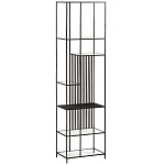 Стеллаж из металла и стекла Menzie Black Stripes Metal Rack варинант исполнения - 2 | Loft Concept в Липецке