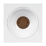 Встраиваемый спот светодиодный квадаратный белого цвета с круглым углублением Ombra Lux  варинант исполнения - 2 | Loft Concept в Липецке