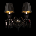 Бра с двумя черными абажурами и декоративными подвесками Lustre Reverie варинант исполнения - 1 | Loft Concept в Липецке
