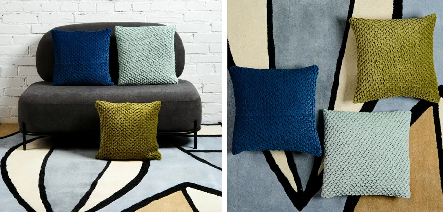 Подушка Purnama Quilting blue Подушка Purnama Quilting blue - Loft-Concept в Липецке