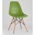 Пластиковый стул на ножках из массива бука Eames Green варинант исполнения - 1 | Loft Concept в Липецке