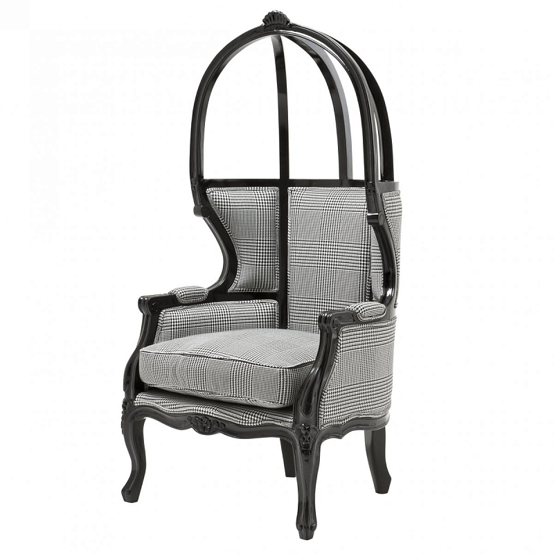 Кресло Eichholtz Chair Wellington Черный Черно-белый Кресло Eichholtz Chair Wellington Черный Черно-белый в Липецке | Loft Concept