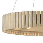 Люстра круглая из толстых деревянных реек Natural Style варинант исполнения - 1 | Loft Concept в Липецке