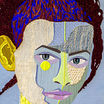 Картина с вышивкой Портрет wall panel People with the yellow ear 2 варинант исполнения - 1 | Loft Concept в Липецке