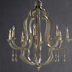 Люстра деревянная с подвесками Gray Curved Profile варинант исполнения - 2 | Loft Concept в Липецке