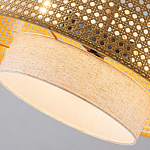 Подвесной светильник с декоративным поясом из плетеного бамбука Biuloggicu варинант исполнения - 6 | Loft Concept в Липецке