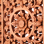 Панно из дерева квадратное Panel With Trees варинант исполнения - 2 | Loft Concept в Липецке