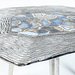 Кофейный стол со столешницей из агата Agate Design Blue  варинант исполнения - 2 | Loft Concept в Липецке