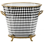 Фарфоровое кашпо Black and white square варинант исполнения - 1 | Loft Concept в Липецке