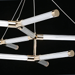 Люстра с геометрической конструкцией из вытянутых цилиндрических плафонов Hex Scaffold  варинант исполнения - 8 | Loft Concept в Липецке