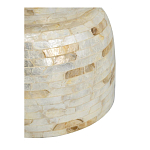 Приставной столик с мозаичным рисунком из раковин устриц Bone Inlay варинант исполнения - 3 | Loft Concept в Липецке