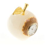 Часы настольные в виде яблока из натурального камня Оникс Stone Clock варинант исполнения - 6 | Loft Concept в Липецке